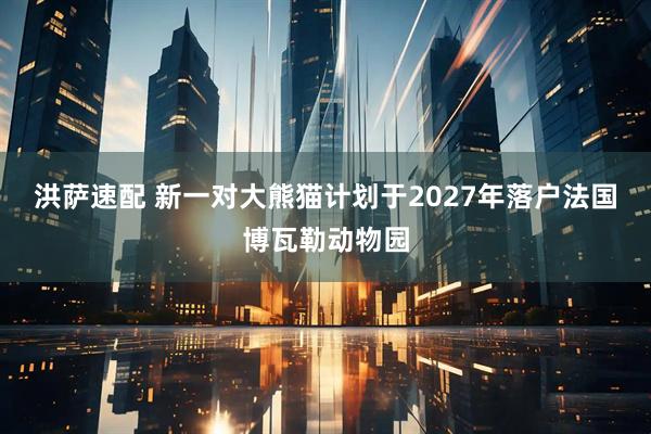 洪萨速配 新一对大熊猫计划于2027年落户法国博瓦勒动物园
